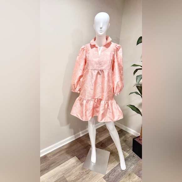 Tuckernuck Bellini Fil Coupe Palmerston Dress M NWT Pink Ruffle Party - Picture 1 of 14